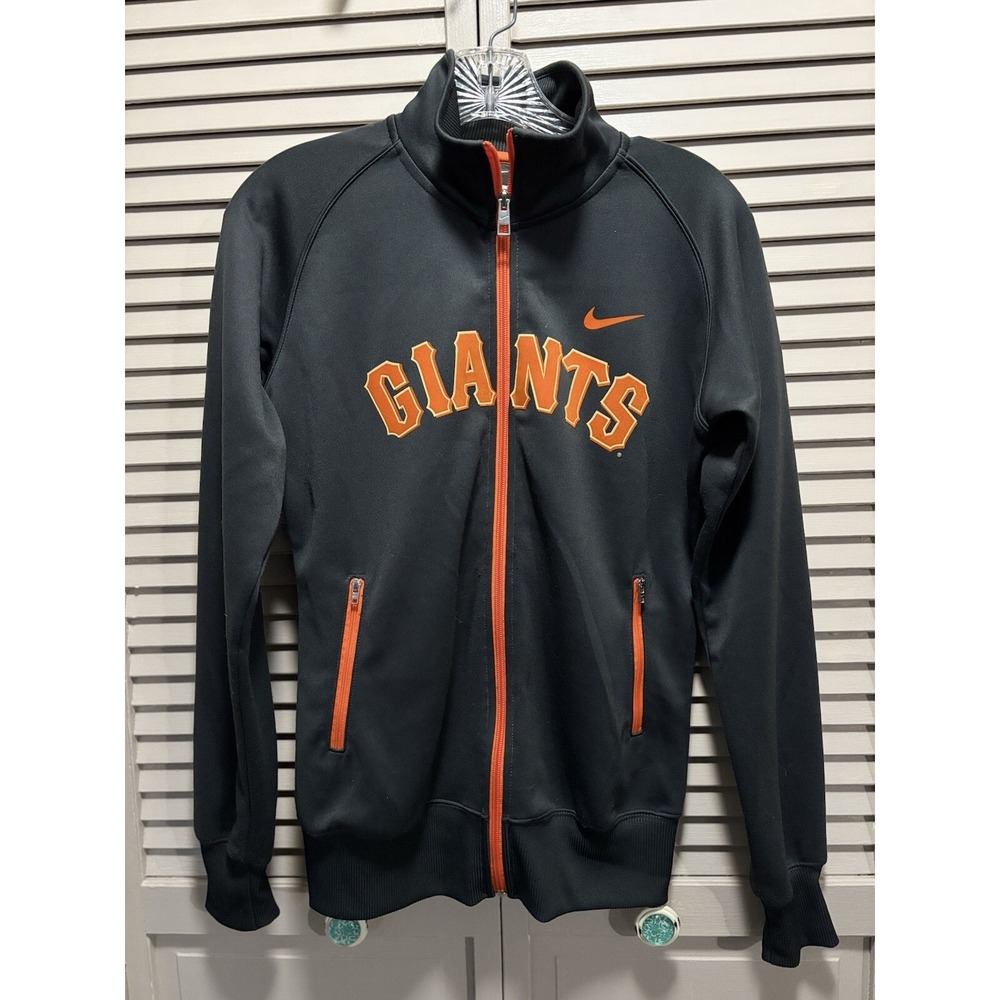 Nike Genuine Merch San Francisco‎ Giants Zip Up Women's Size M Gray/Orange Logo